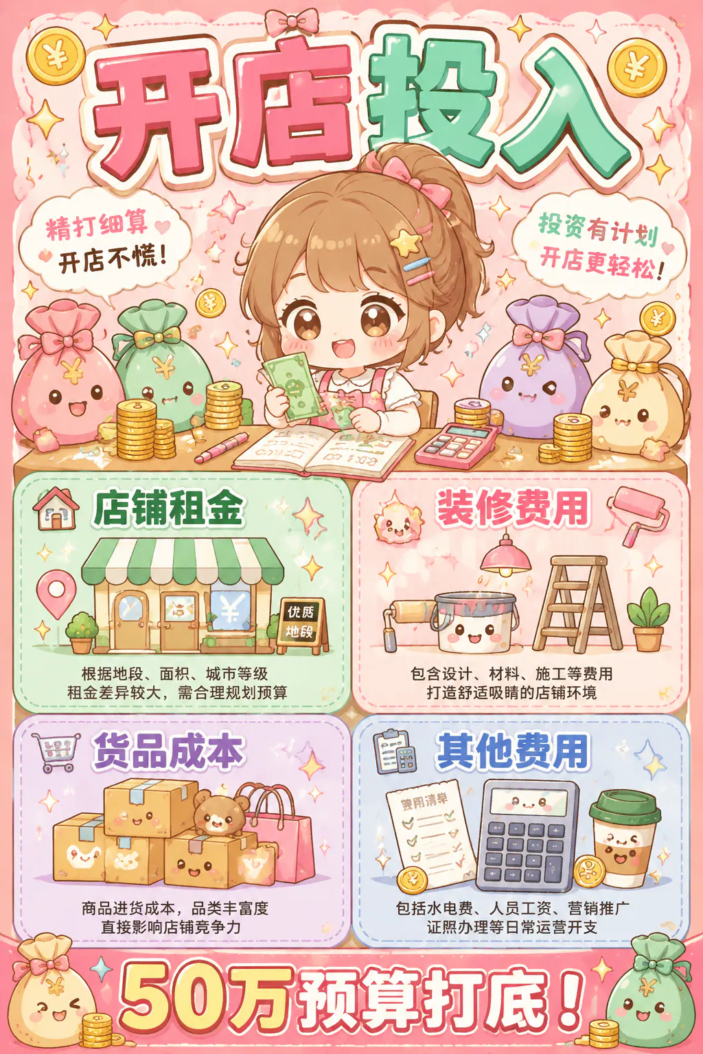 开店投入营销长图