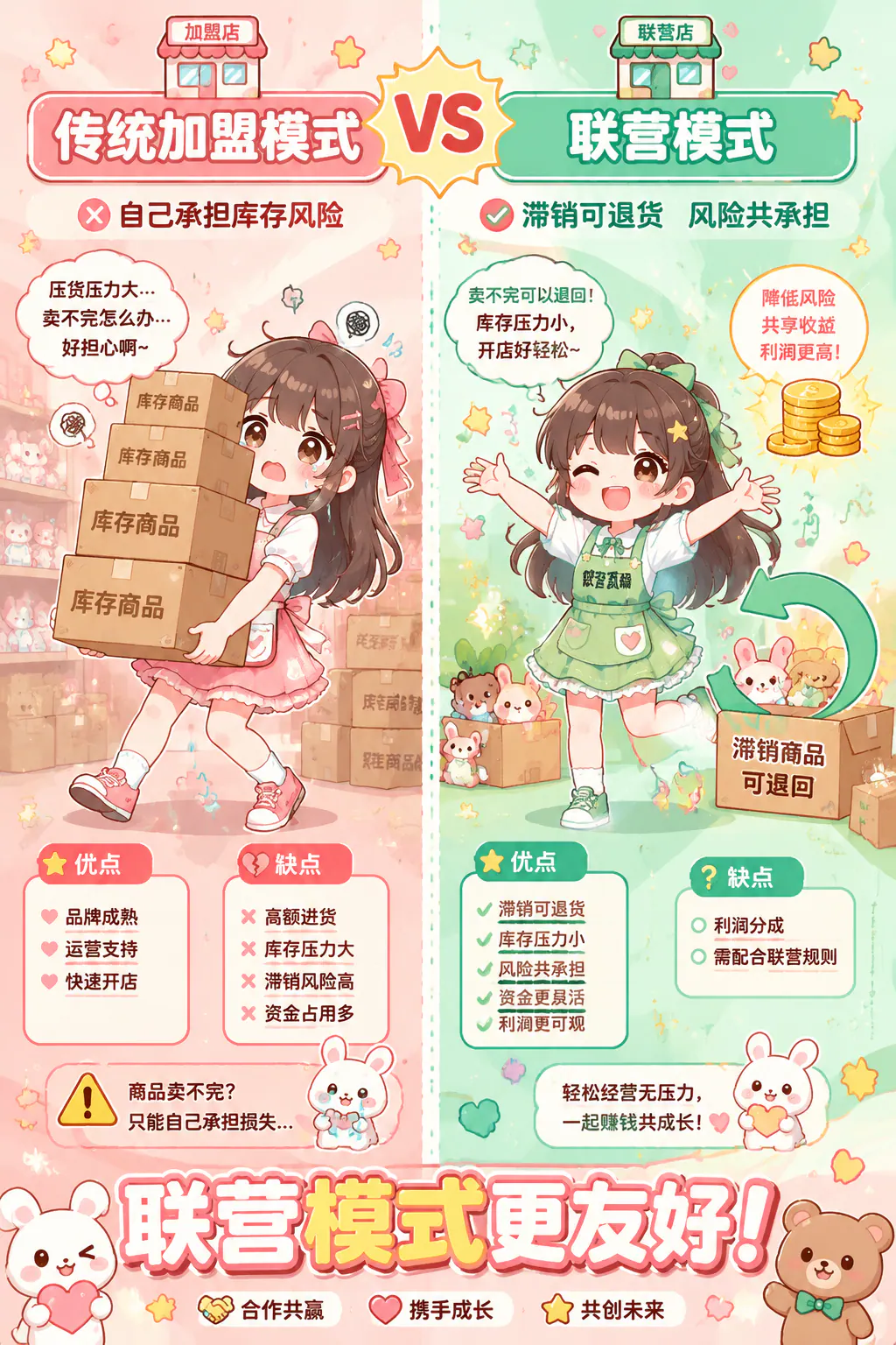 加盟模式对比图